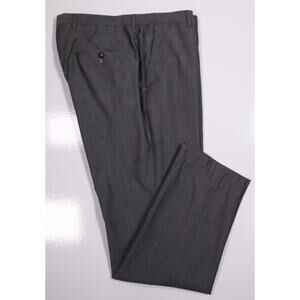 Hugo Boss Solid Light Gray Flat Front Dress Pants Trousers Current 34x30